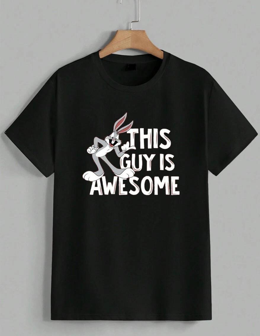 Looney Tunes Bugs Bunny  This Guy Is Awesome  Cartoon Graphic Tee Top Unisex XXXL