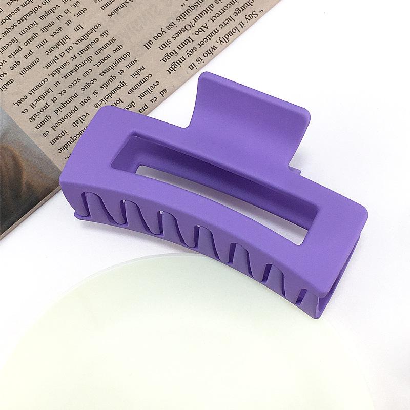 High-End Frosted Solid Color Hair Clip for Women