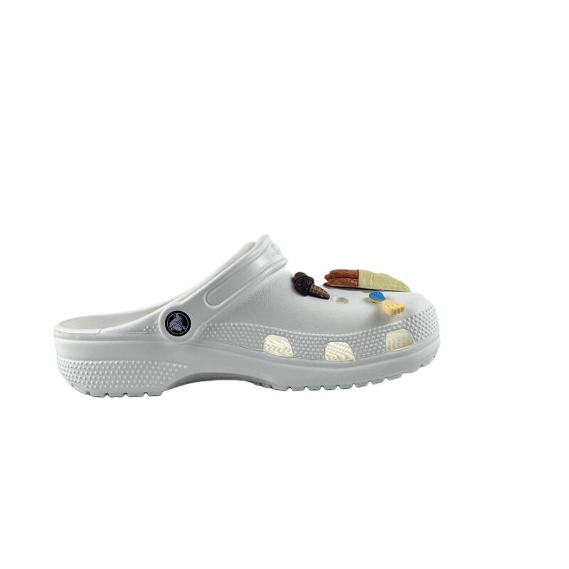 Crocs Classic clog EVA French fries fun fashion and versatility comfortable casual hole shoes for men and women white