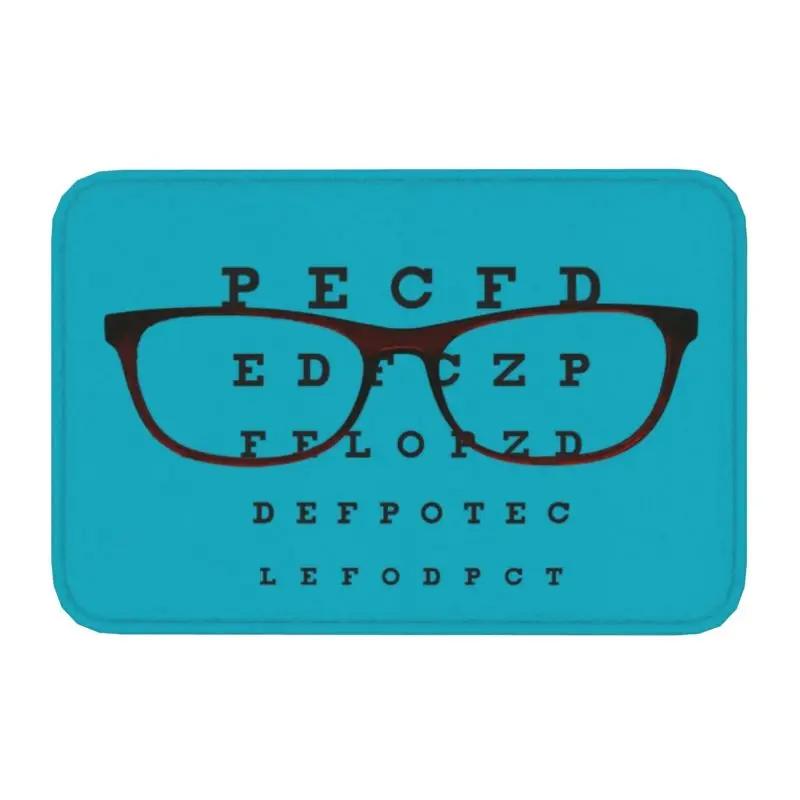 Trendy Optician Glasses Doormat Anti-Slip Bathroom Kitchen Mat Garden Garage Door Floor Entrance Carpet Rug