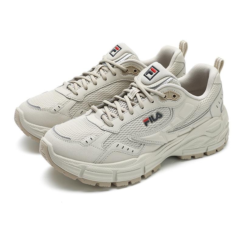 FILA Blade Textile, Synthetic Leather Breathable Low top Running Shoes Men's Oats Brown F12M512101FOA