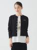 B:MING LIFE STORE by BEAMS Women's Gymphlex Cotton Long Sleeve Short Tee Cardigan, Black, Size 14