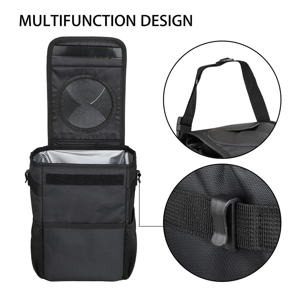 Car Trash Foldable Mini Waterproof Trash Can Hanging Storage Bag Garbage Organizer Box With Adjustable Shoulder Straps Hooks Cords