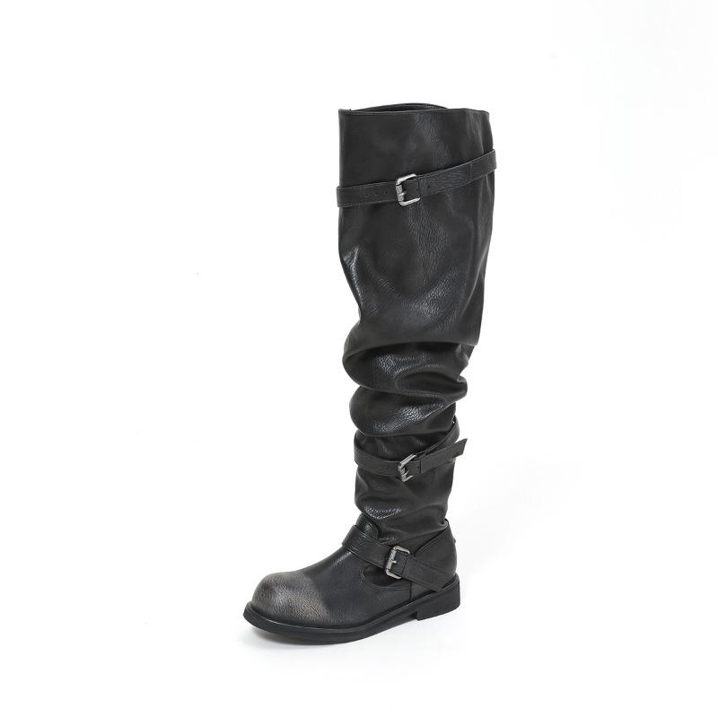 Chaussures style nouveau: Bottes souples, Bottes hautes à semelles épaisses, Chaussures pour femmes, Bottes longues à talon bloc