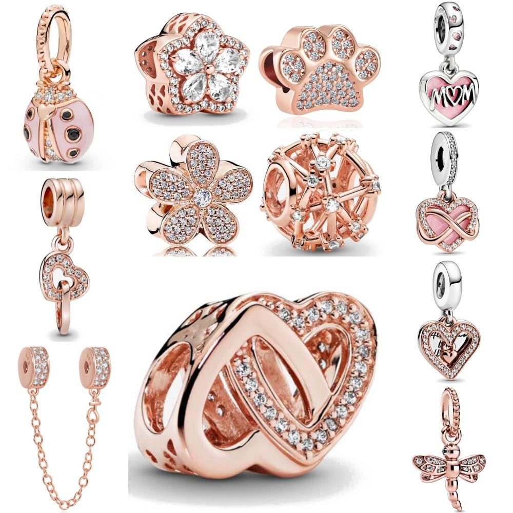 New 925 Silver,Dog Paw,Pentagram,Flower Bead Key,Heart Shaped Pendant,fit Original Bracelet DIY Accessories Exquisite Jewelry