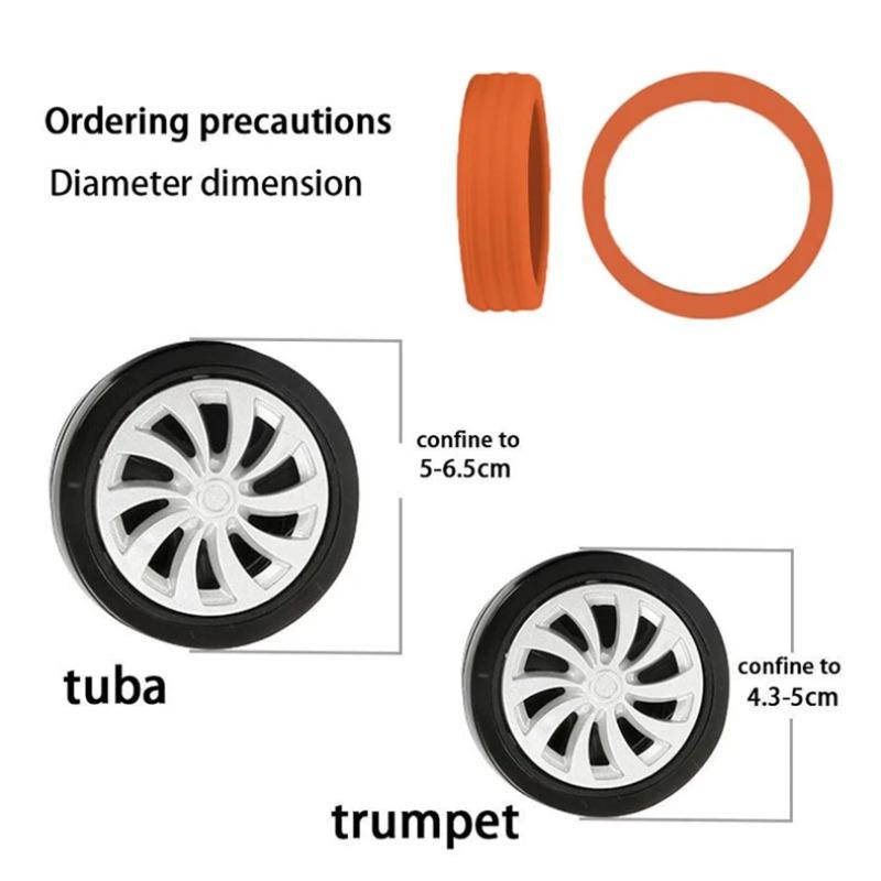 4PCS/Set Silicone Suitcase Wheels Protection Cover with Silent Sound Reduce Noise Trolley Box Luggage Caster Shoes Casters Cover
