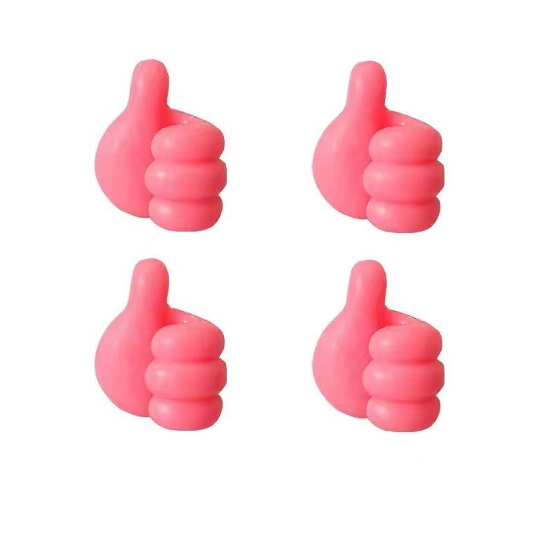 Organiseur de câbles avec crochet pour le pouce – Solution créative, mignonne, adhésive et sans perforation pour le rangement des câbles