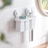CHAHUA Drill-Free Wall-Mounted Toothbrush Holder & Storage Rack