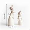 2 Pieces Wooden Cat Figurine Decorative Figurines Rustic for Shelves, Mantel