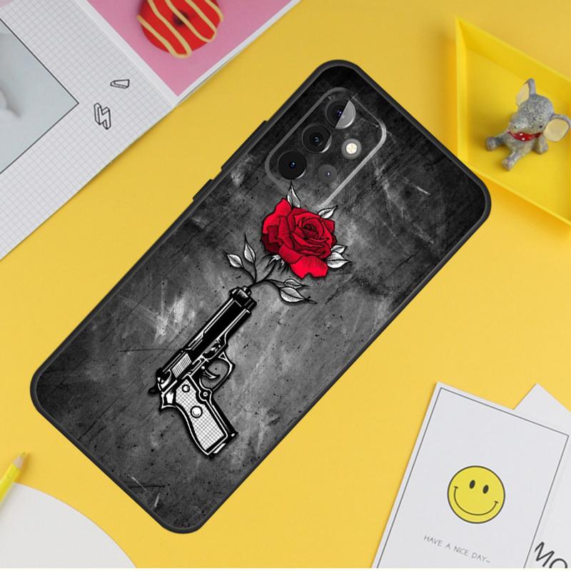 AK 47 Gun Case For Samsung Galaxy A54 A34 A14 A13 A33 A53 A12 A32 A52 A71 A51 A15 A25 A35 A55 Cover