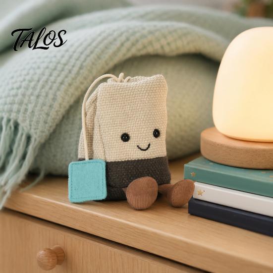 Cute Tea Bag Plush Toy, Soft Stuffed Animal Doll for Kids, Funny Creative Plushie for Birthday Gift, Stress Relief Companion