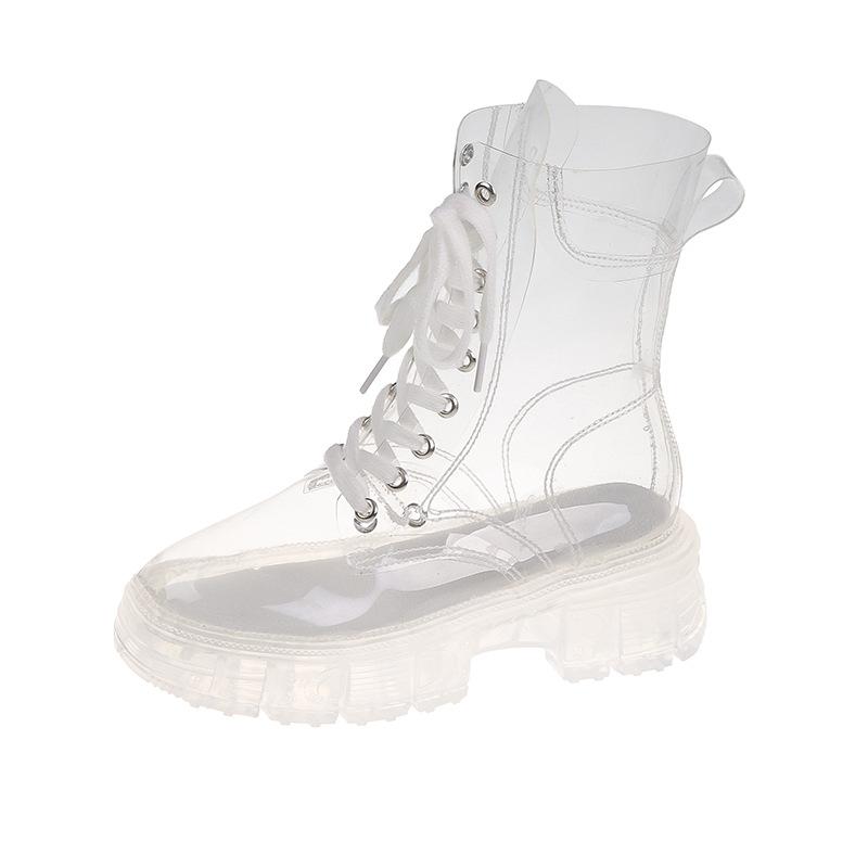 Transparente Stiefeletten Damenmode Schuhe Designer Stiefeletten Damen Klare Stiefel für Damen Transparente Schuhe