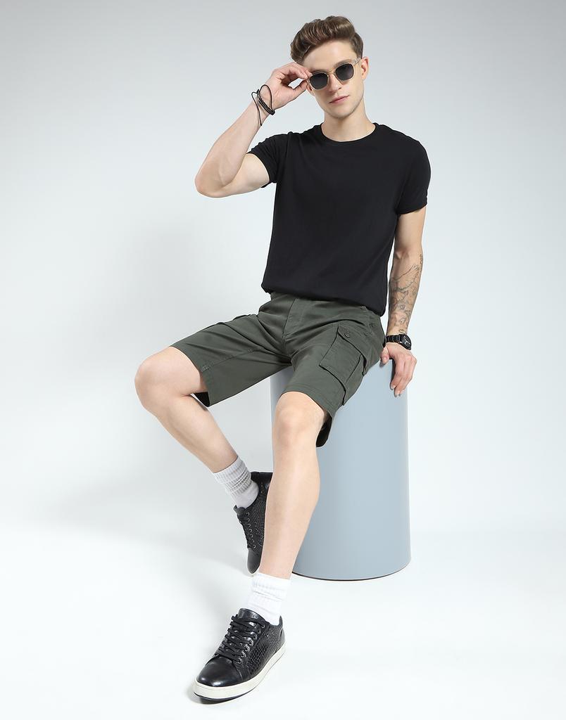 Monte Carlo Men's Solid Regular Fit Short