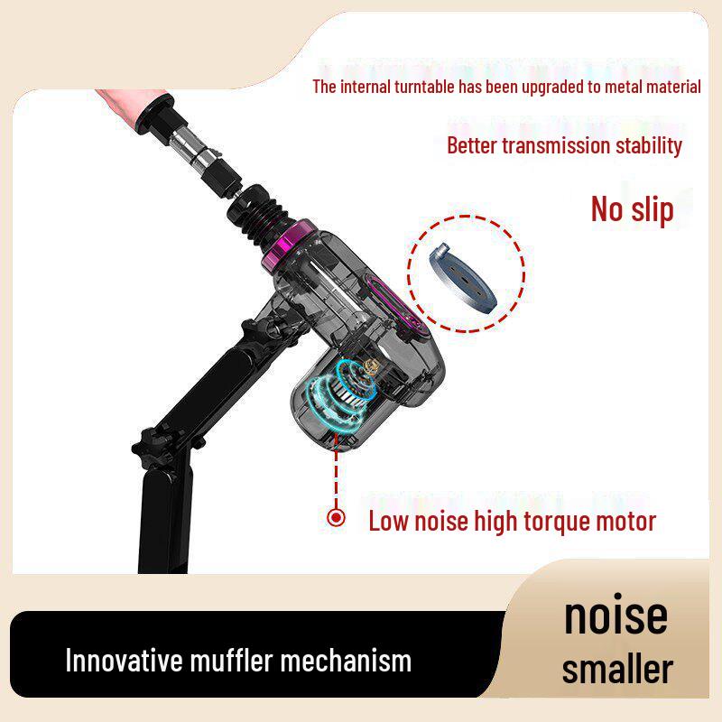 Compact Automatic Telescopic Pile Driver for All Genders - Realistic Three-Hole Phallus SM Device
