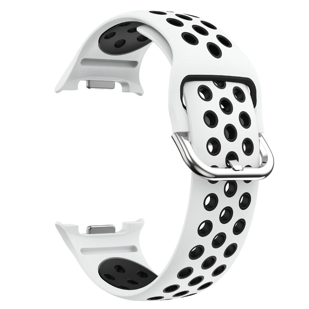 Multi-Hole Dual Color Silicone Strap for Samsung Galaxy Watch8 Classic 46mm/Watch8 40mm/44mm Breathable Watch Band