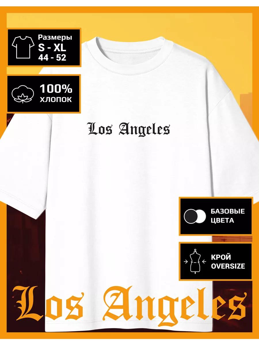 Oversized T-shirt with Los Angeles print 4XL