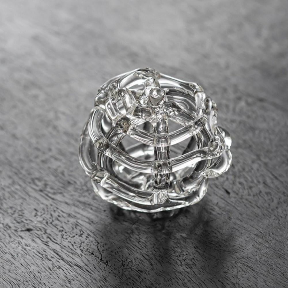 Transparent Glass Ball Vase Zen-Inspired Design Hydroponic Flower Vase Flower Arrangement