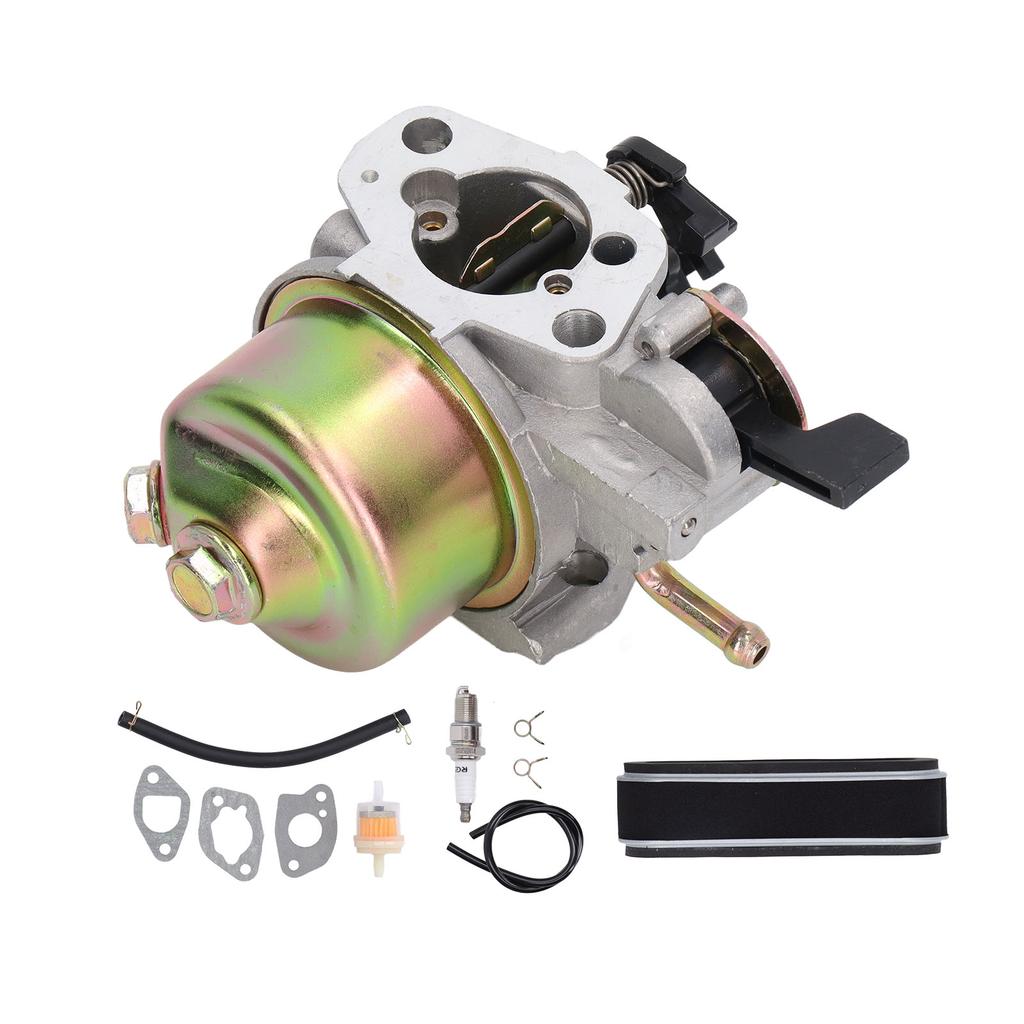 Carburetor Kit with Paper Gaskets Buckle Fuel Line Sparking Plug Filter Mower Carburetor Set for HR195