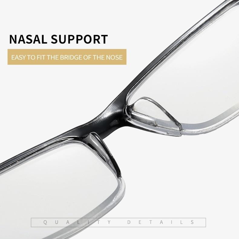 Half Frame Men Reading Glasses Sqaure Anti Blue Light Presbyopia Glasses Ultra Light Women Hyperopia Computer Glasses Read+1.0 +1.5 +2.0