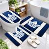 3Pcs Flannel Toilet Mat Set Toronto Maple Leafs Bathroom Rug Bath Carpet Non Slip Home Decor