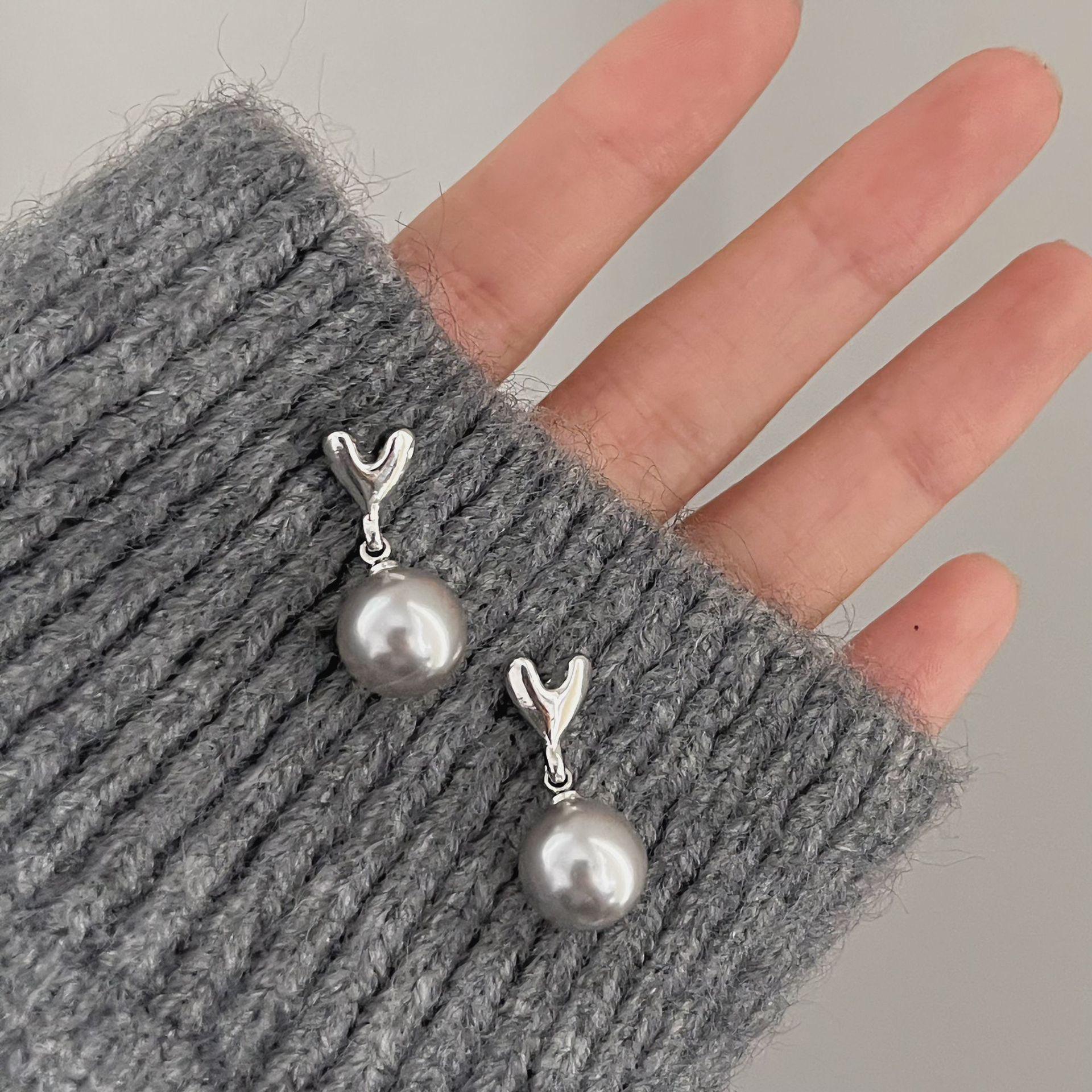 

«Серьги-иглы Майяра 925»: Янтарный жемчуг в стиле ретро для осени/зимы