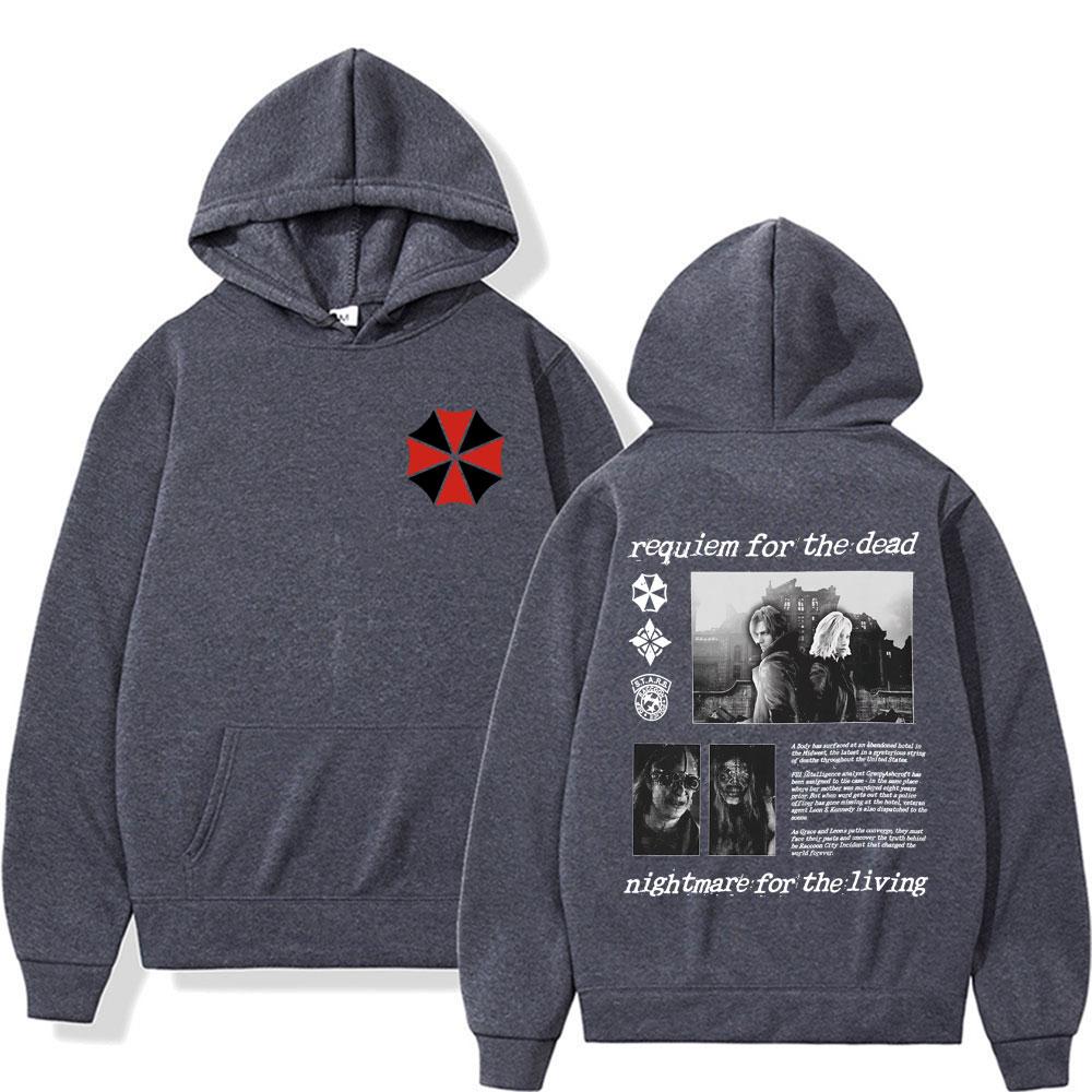 Limited Resident Evil 9 Requiem Violence Aesthetic Sweatshirt Men Women Harajuku Cool Gothic Hooded Oversized Hoodie