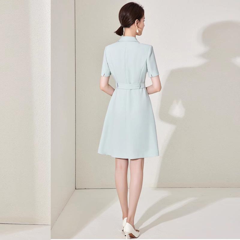 Light Green Short Sleeve Professional Dress – Women's Formal OL Workwear