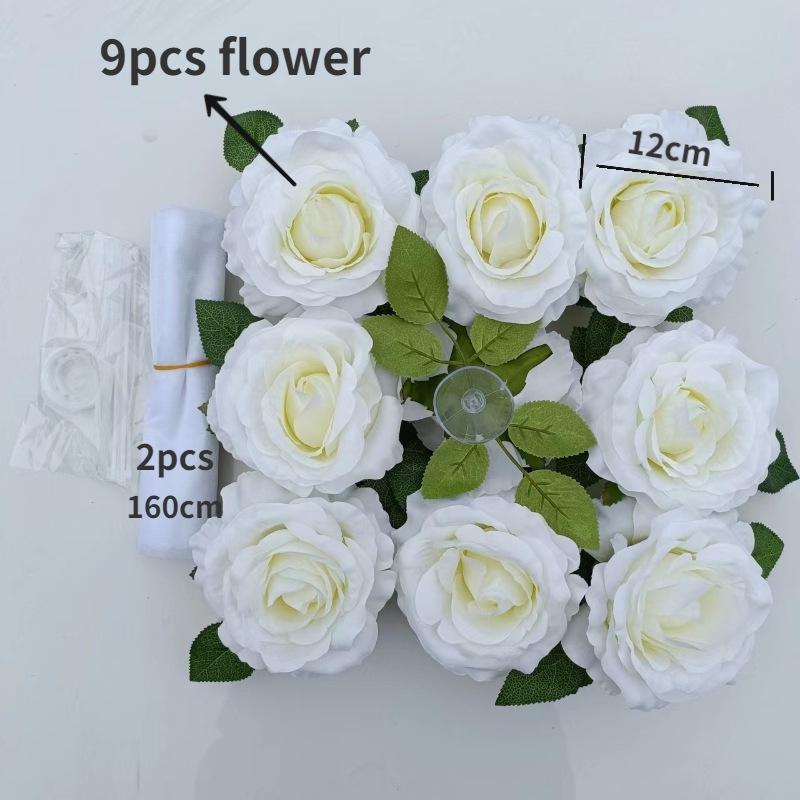 Wedding Simulation Flower Wedding Celebration Wedding Car Front Flower Main Car Simulation Rose European Wedding Car Flower New