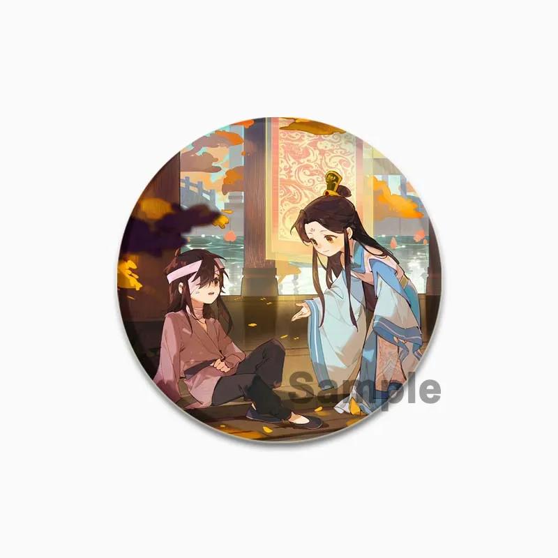32/44/58mm Heaven Official's Blessing Anstecker Huacheng Xie Lian Anime Broschen Handgemachte Niedliche Emaille-Pins für Kragen Kleidung Schmuck 44/58mm