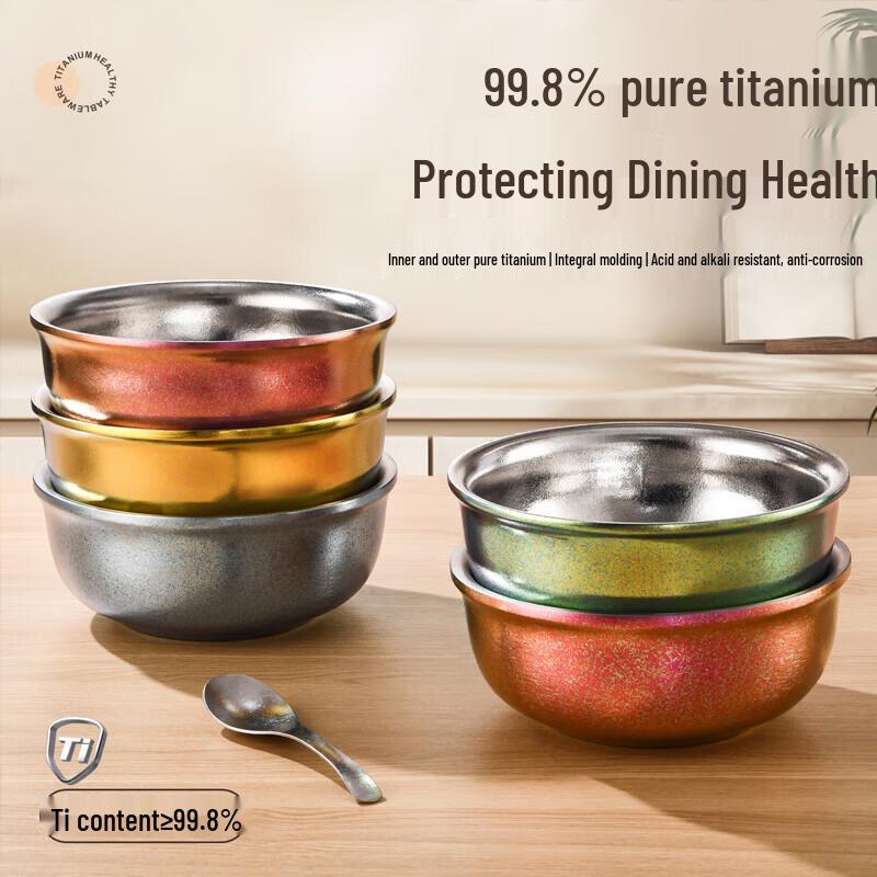 Pure Titanium Double-Layer Anti-Scald Bowl
