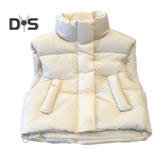 Zimowy damski płaszcz ze stójką, zapięcie na zamek błyskawiczny, długie rękawy, jednokolorowy, wiatroszczelny, zatrzymujący ciepło, ocieplany, męski, dopasowany krój, kurtka outdoorowa