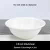 3.8-inch White Ceramic Conical Rice Bowl