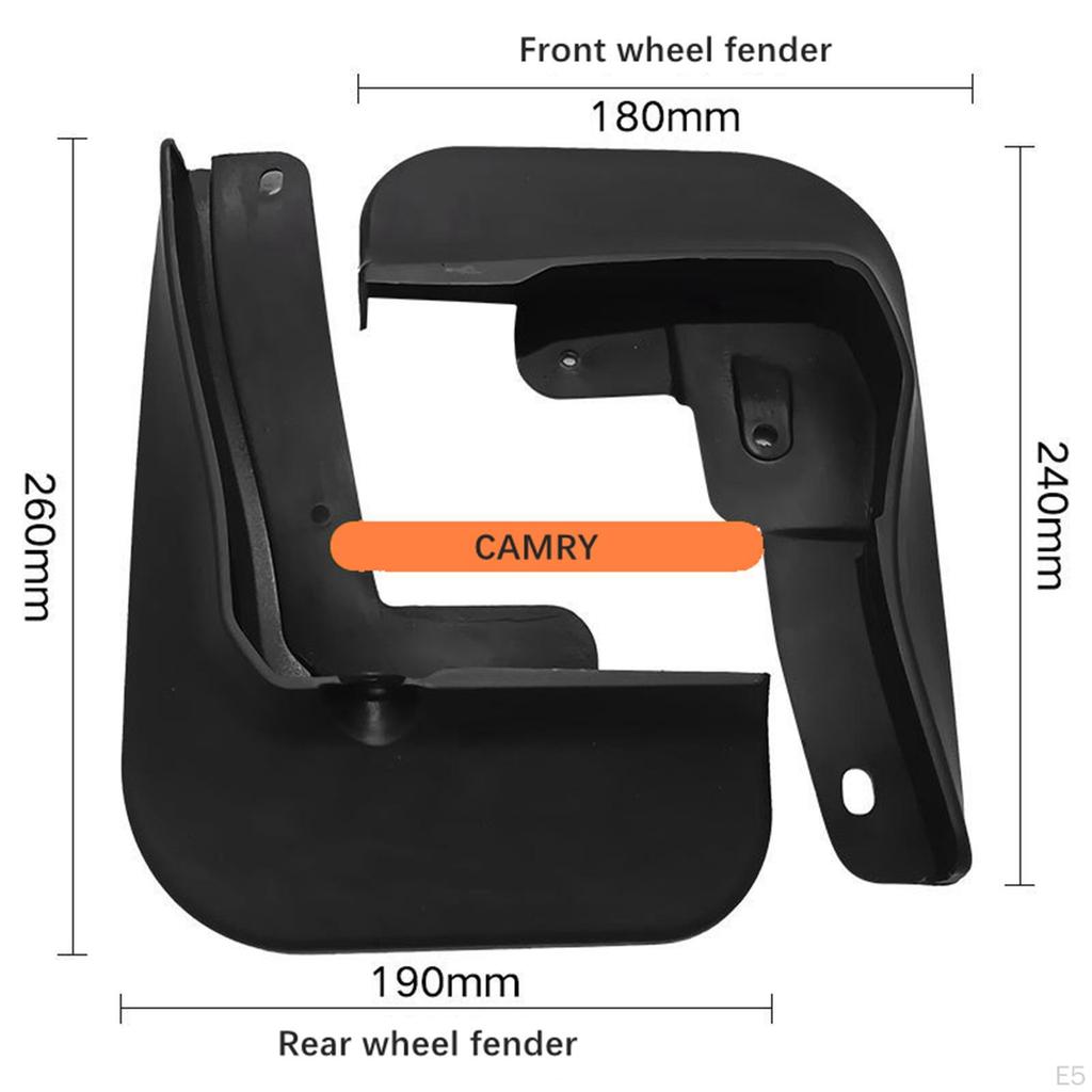 4 Pieces Car Wheel Mud Flaps Automotive Styling Accessories ,Mud Guards Mudguard for Camry