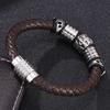 Leather Brown Men Bracelet Fashion Male Vintage Accessories Charm Bracelet Men Jewelry