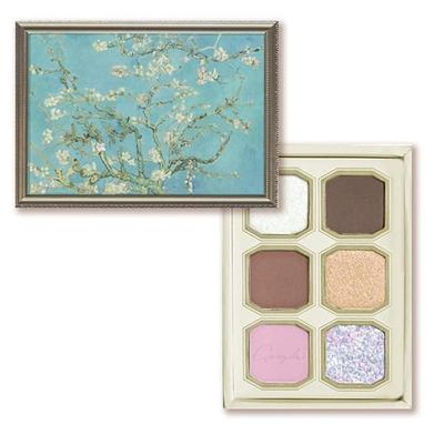 MilleFee Painting Eyeshadow Palette 09 Blooming Almond Tree Branch Van Gogh Pink Eyeshadow, Single Item