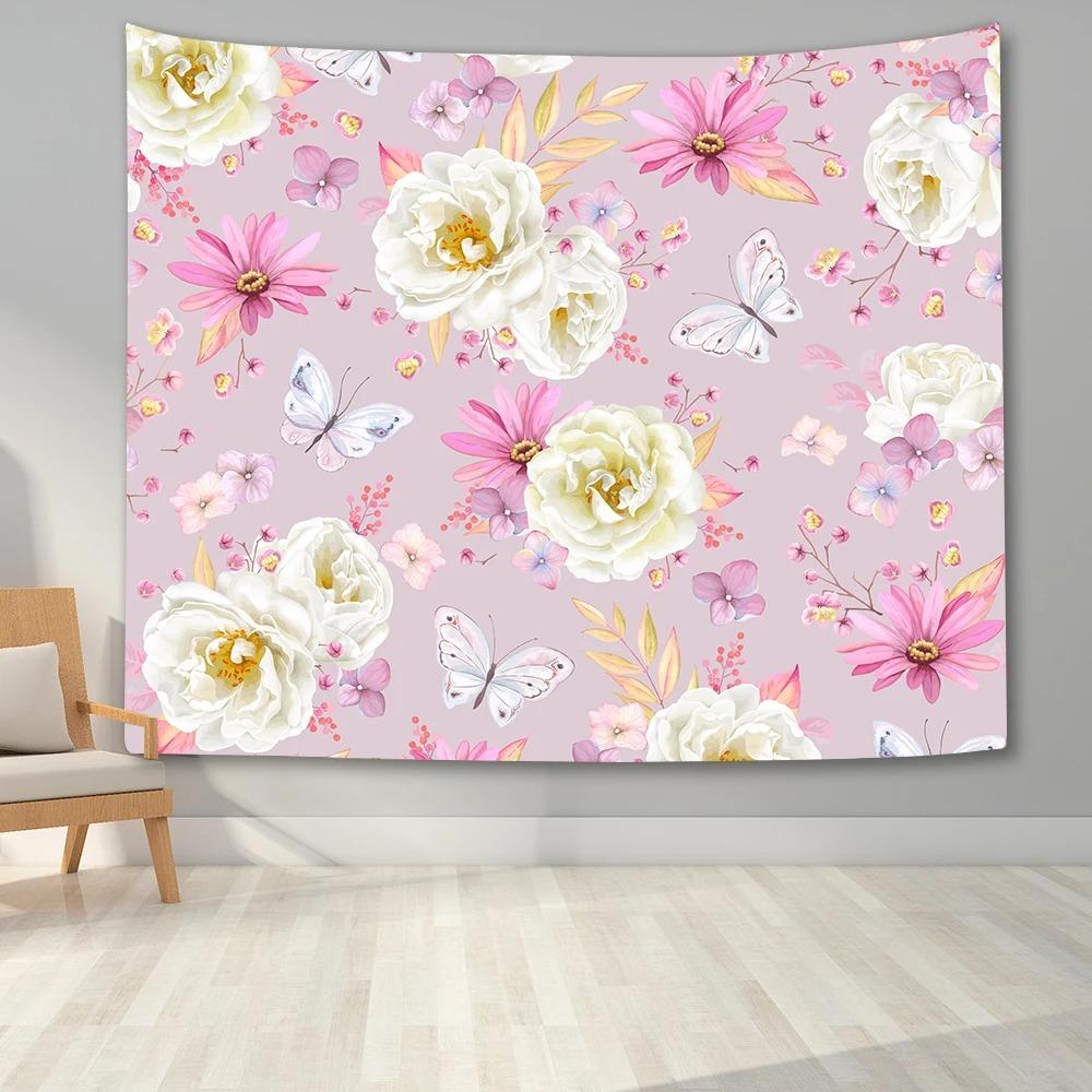Office Living Room Tapestry Tropical Plant Leaves Hanging Cloth Home Wall Decoration Tapestry
