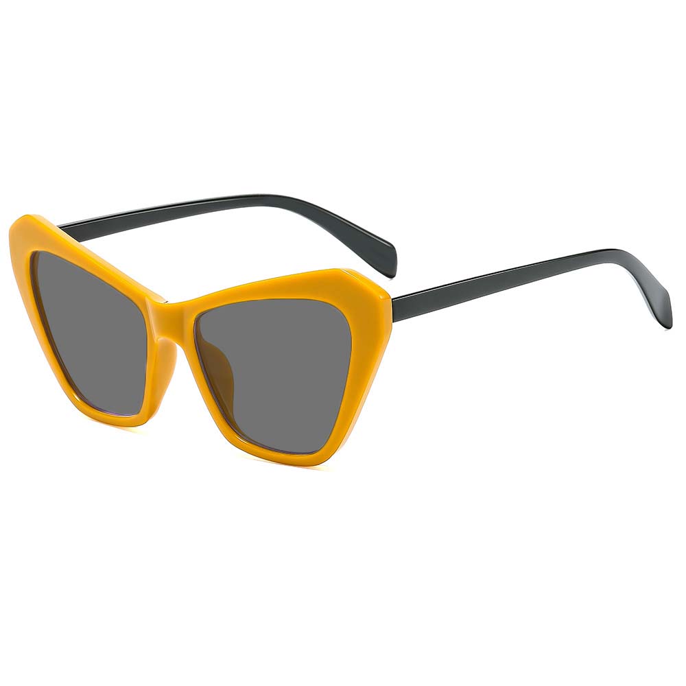 Nouvelles Lunettes de Lecture Fashion Cat Eye pour Femmes HD Bloc de Couleur Design Personnalisé Lunettes Triangle pour l'Extérieur