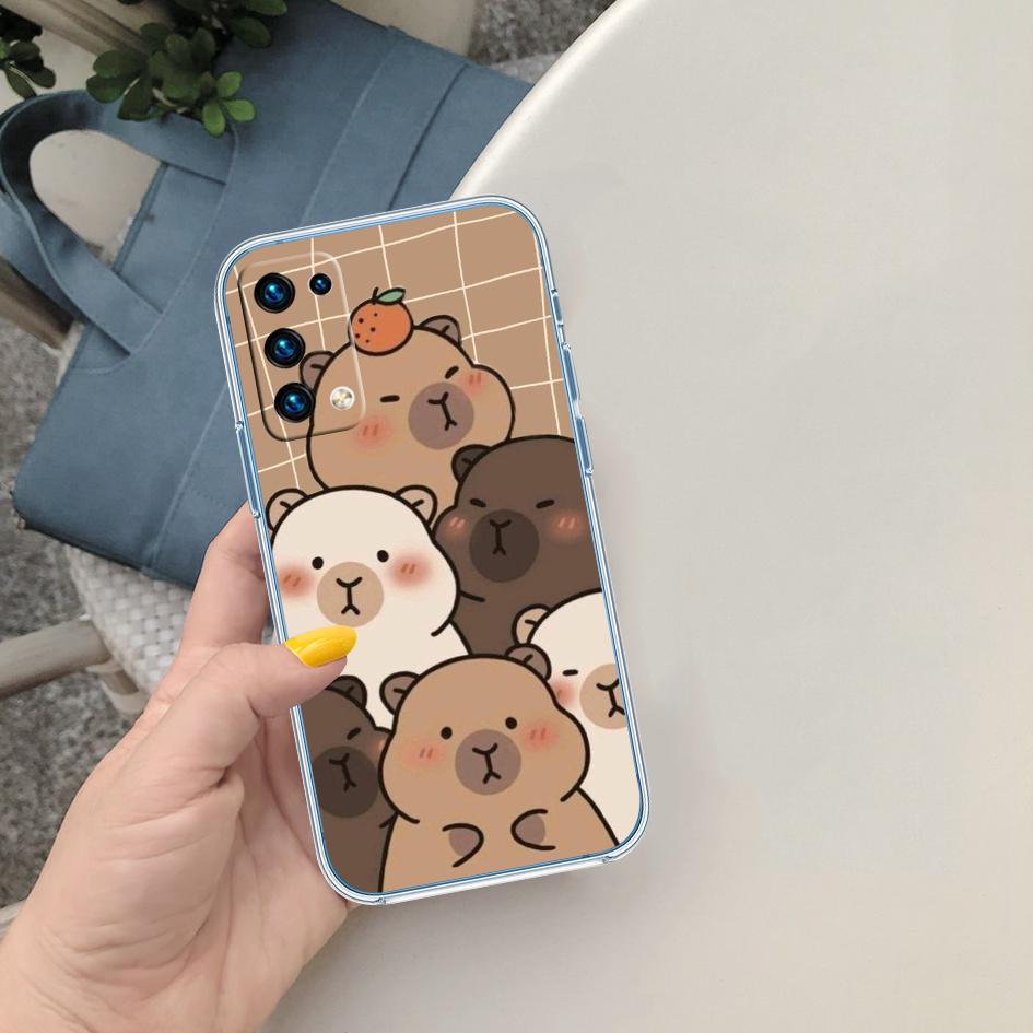 LO19 Cartoon-Capybara-Hülle für Motorola E13 E15 E20 E22 E22I E22S E30 E32 E40 E7 E7I G Plus Power Play Stylus G22 G14