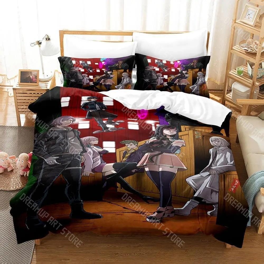 3D Printed Akudama Drive Anime Bedding Set for Boys Girls Duvet Cover And Pillowcase Twin Queen King Full Single Double Sizes