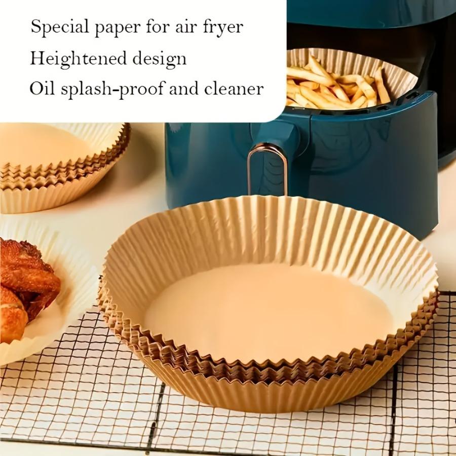 [Oil-Proof | Non-Stick] 55pcs/110pcs Oil-Proof Non-Stick Disposable Paper Pad for Air Fryer | Baking, Frying, Microwaving And Cooking | Easter