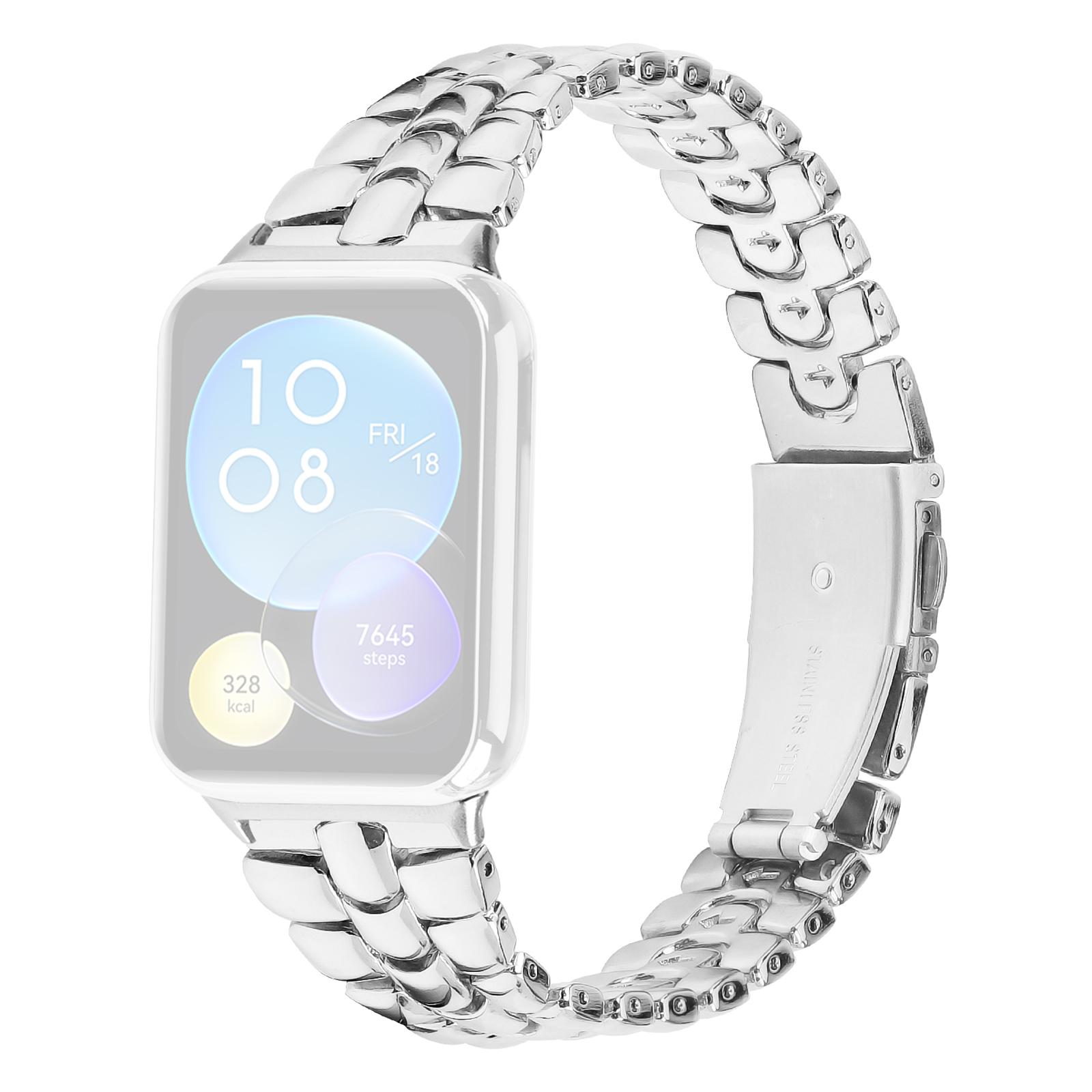 

For Xiaomi Smart Band 8 Pro Metal Slim Watch Strap Replacement Smart Watch Band Silver