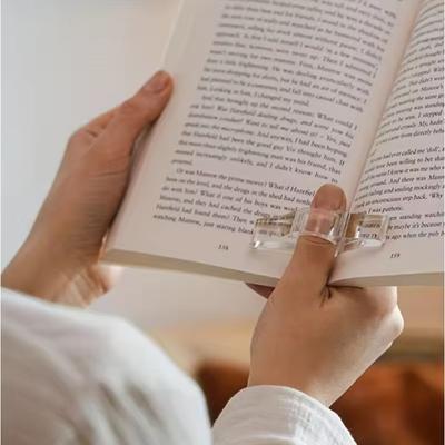 1 pièce de porte-livre multifonctionnel en acrylique pour pouce - Marque-page pratique pour l'école et le bureau