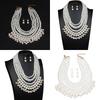 Simulated Pearls Necklace with Earrings Set Exaggerated Pearls Necklaces Present for Women Suitable for Any Occasion