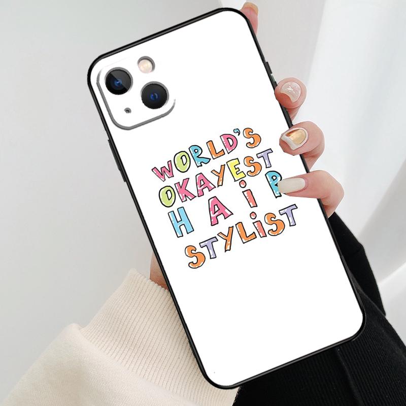 Hair Stylist Hairdresser Phone Case For iPhone 13 12 11 14 15 16 Pro Max Mini X XS Max XR Plus Case Back Cover