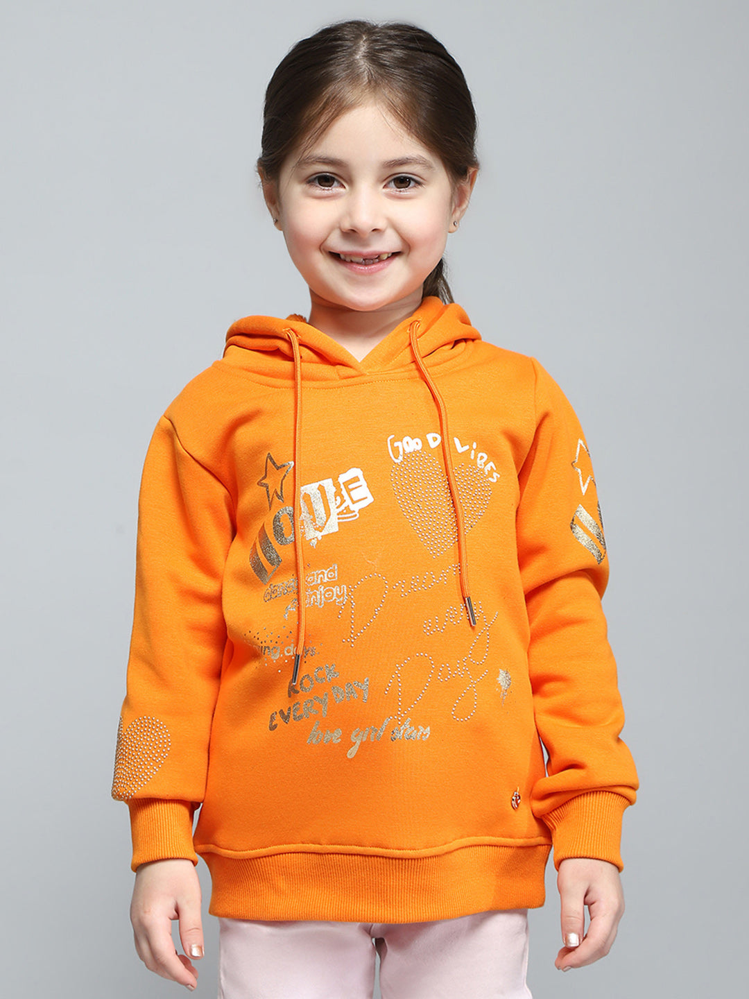 Monte Carlo Girl Regular Fit Orange Sweatshirt 4-5 Years