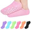 Silicone Gel Cotton Yarn Foot Whitening Socks with Adhesive Grip Strips