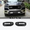 For - Dodge Ram 1500 Carbon Fiber Front Fog Light Lamp Cover Trim Frame