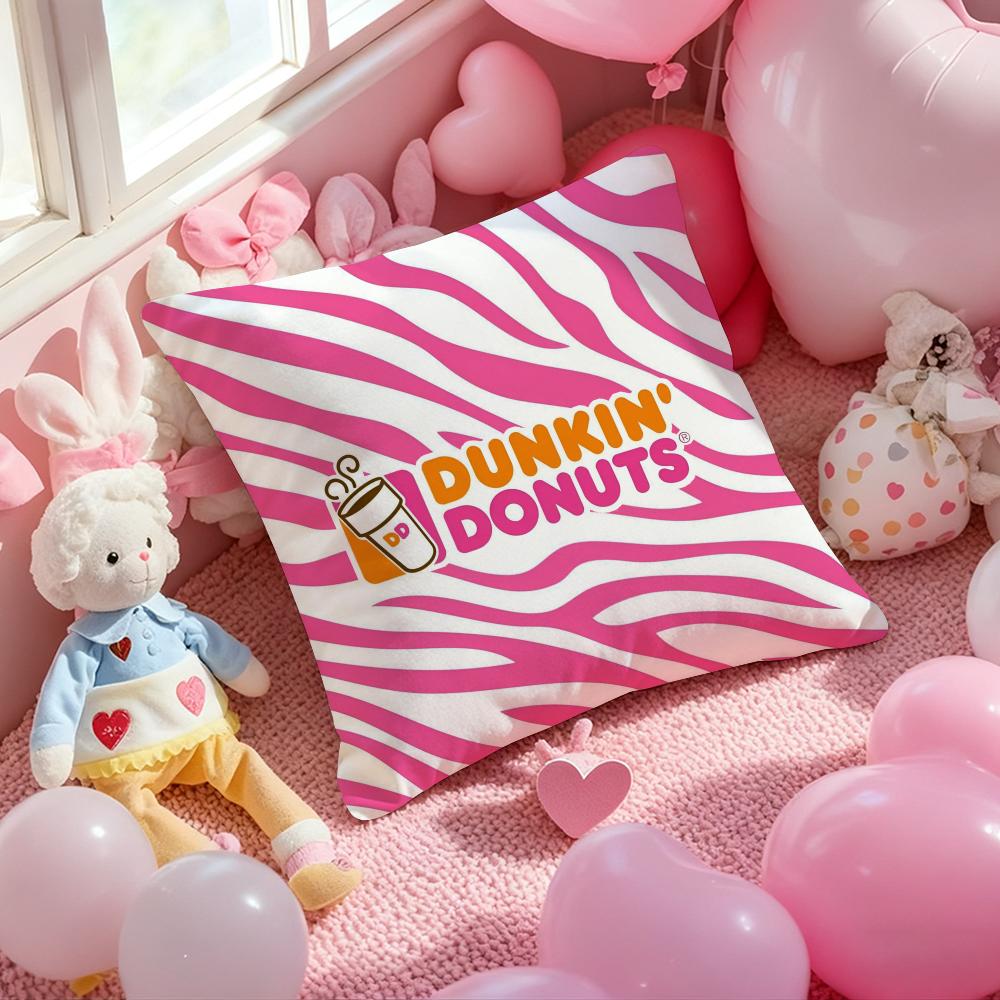 Dunkin' Donuts Cushion Cover Pattern Printed Pillowcase For Living Room Sofa Cushion Cover & Bedroom Decor