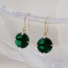 14K Gold Earrings May Emerald