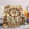 1PC Ships and Lighthouses  Print FlAannel Blanket, High Quality Comfortable for All Seasons, Home Decor, Warmth and Comfort